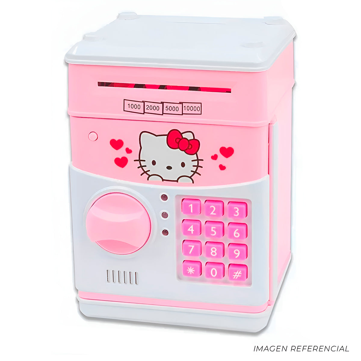 Alcancía Caja Fuerte Electrónica Con Contraseña Hello Kitty