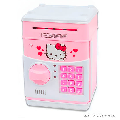 Alcancía Caja Fuerte Electrónica Con Contraseña Hello Kitty