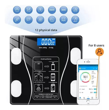 Balanza Bluetooth Control Corporal 180kg App Pilas AAA Fitness