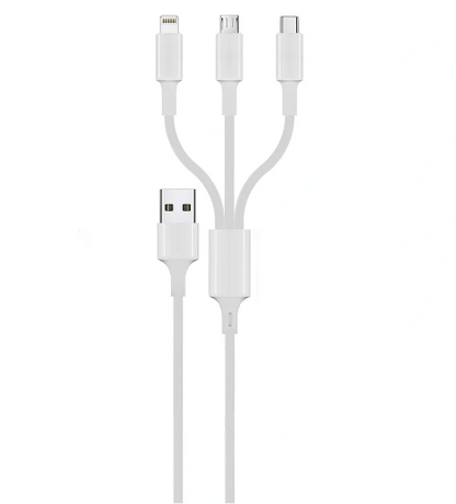 Cable De Datos EZRA-DC06 3 En 1 V8 Tipo C Y Lightnight iPhone Android