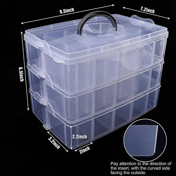 Caja Organizadora De Almacenamiento 10 Compartimentos 3 Niveles