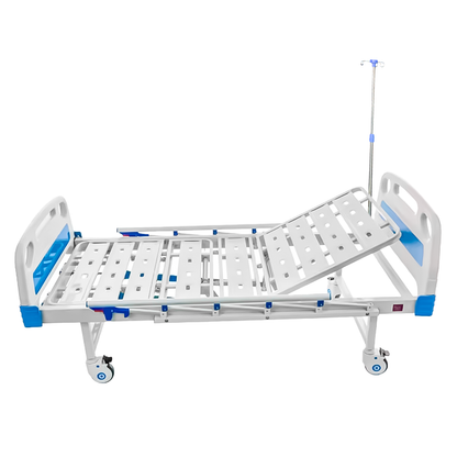 Cama Hospitalaria Manual 2 Posiciones Incluye Barandales + Porta Sueros +Colchon