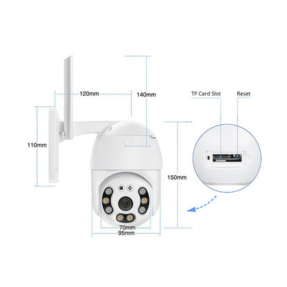 Cámara Ip Robótica 2 Antenas 1080p Exterior Wifi 360 Hd Vision Nocturna