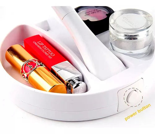 Espejo Maquillaje Con Luz Led Cosmetiquero Portatil