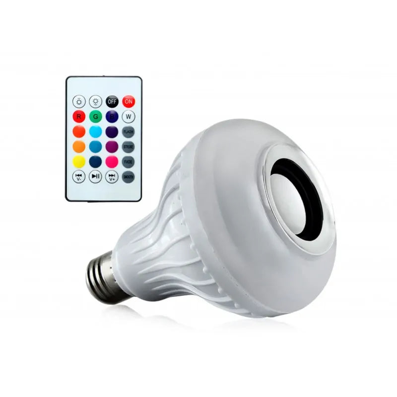 Foco Parlante Bluetooth Inteligente Multicolor Led + Control