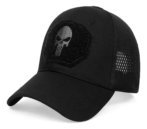 Gorra Jockey Logo Calavera Táctica Militar