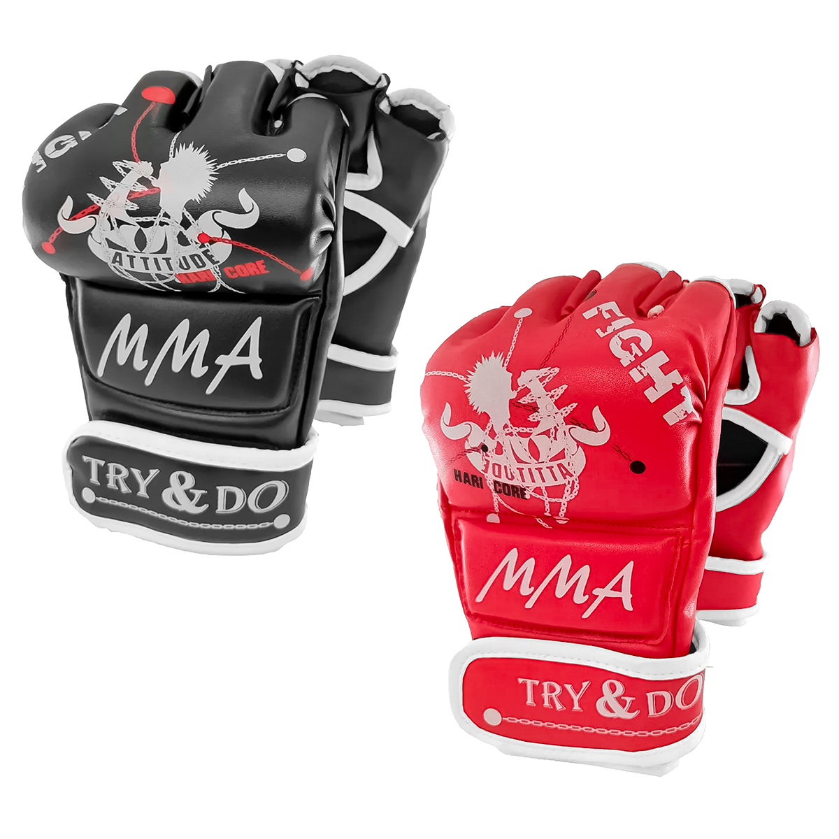 Guantes De MMA Box Boxeo Try Do Medio Dedo