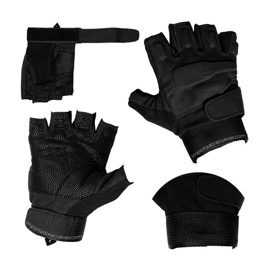 Guantes Medio Dedo Tácticos Militar Antideslizante Protector De Nudillo