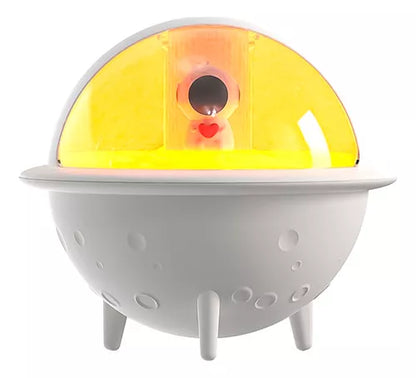 Humidificador Ambientador Aromaterapia Kawaii Con Luz Led Luna Astronauta