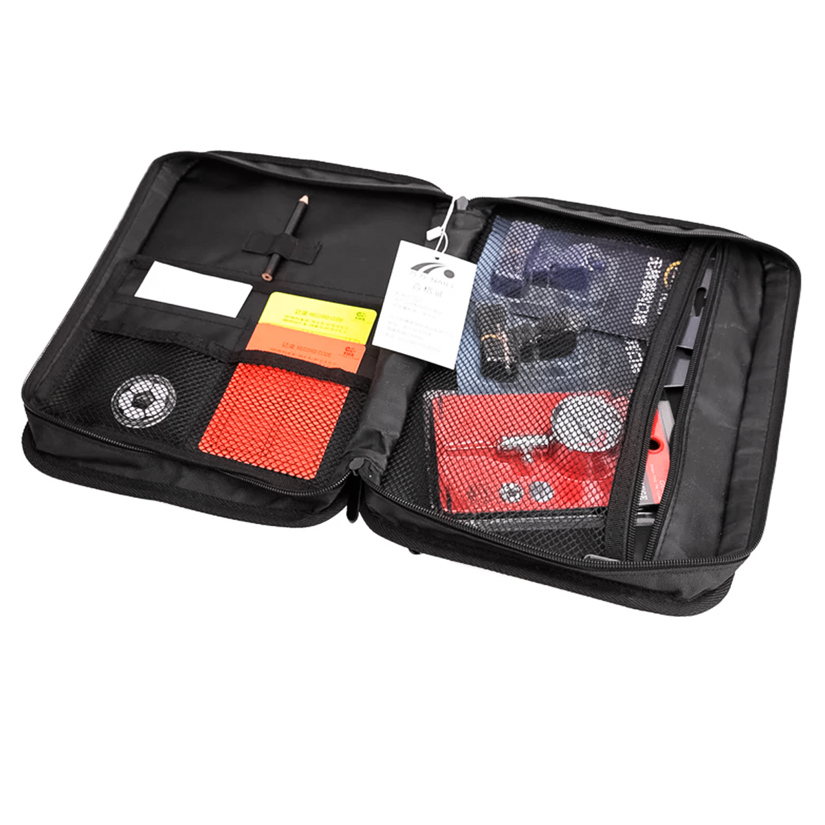 Kit Bolso De Arbitro De Futbol Con Tarjetas Moneda Silbato + Manometro