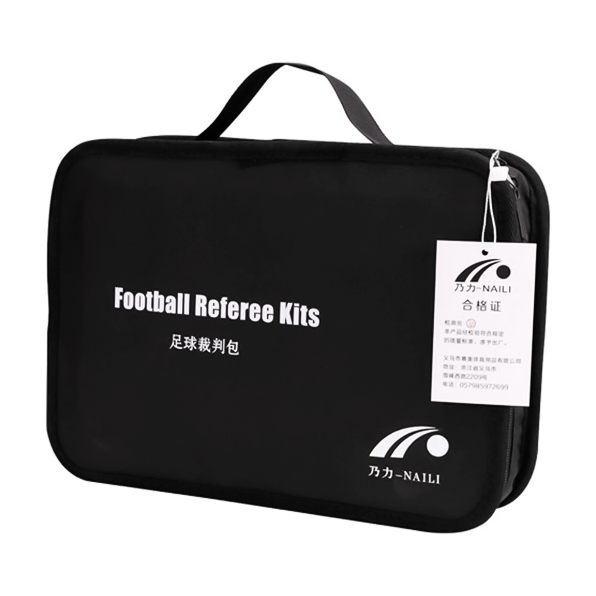 Kit Bolso De Arbitro De Futbol Con Tarjetas Moneda Silbato + Manometro