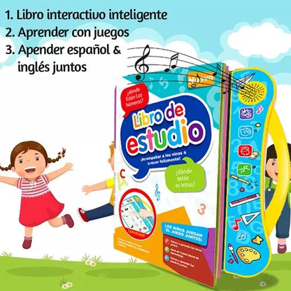 Libro De Estudio Electrónico Sonido Español Inglés Juguetes Bebés Niños