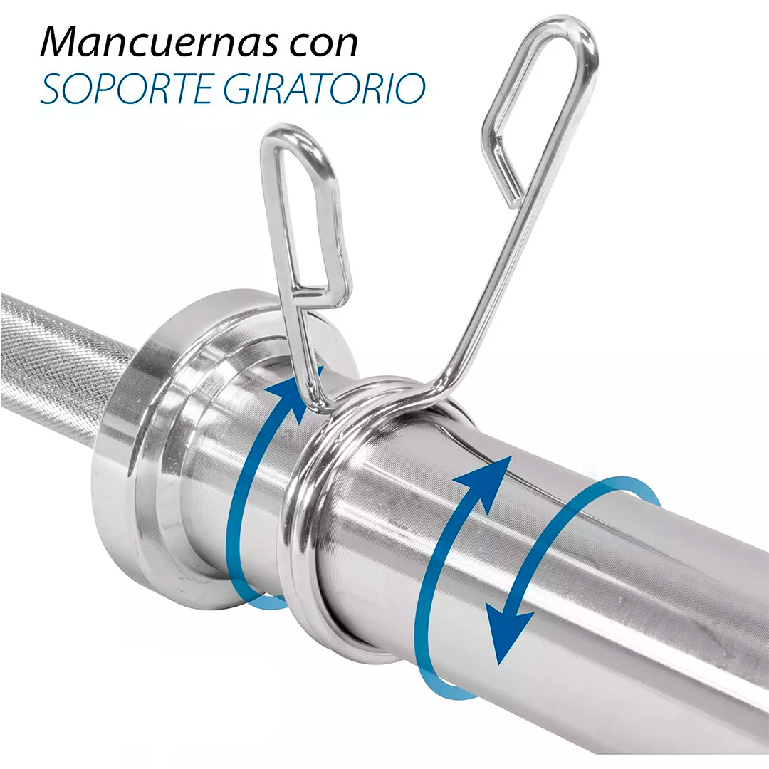 Mancuernas Olimpicas 52cm Incluye Seguros Soporta 200lbs