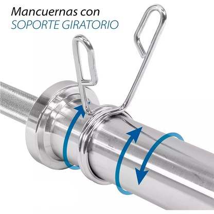 Mancuernas Olimpicas 52cm Incluye Seguros Soporta 200lbs