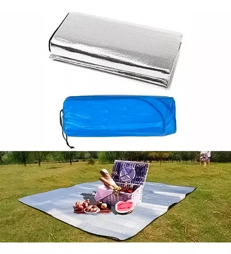 Manta Aislante Para Carpa Camping 2x2m Colchoneta Aluminio