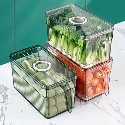 Organizador Envase Contenedor De Alimento Con Tapas Herméticas De Plástico Cocina Refrigerador