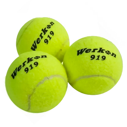 Set X 3 Pelotas De Tenis Werkon 919 Principiantes Verde