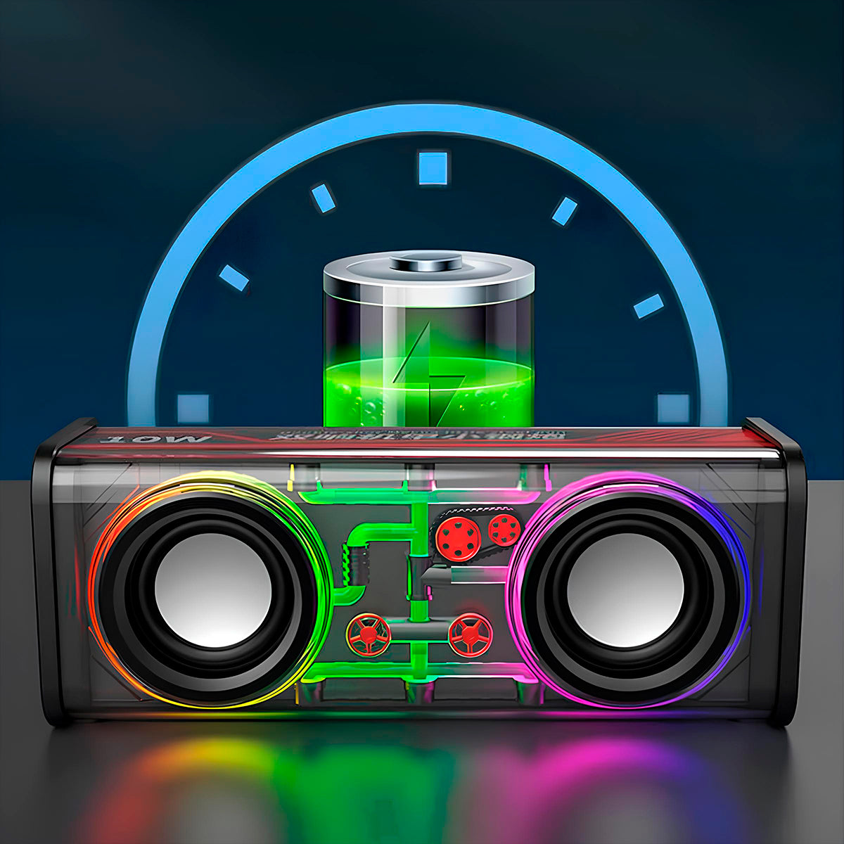 Parlante Bluetooth Retro Excelente Sonido Con Luz Led