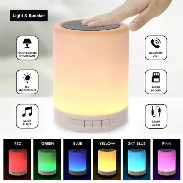 Parlantes Lampara Altavoz Bluetooth Luz Touch Lamp Tactil Led