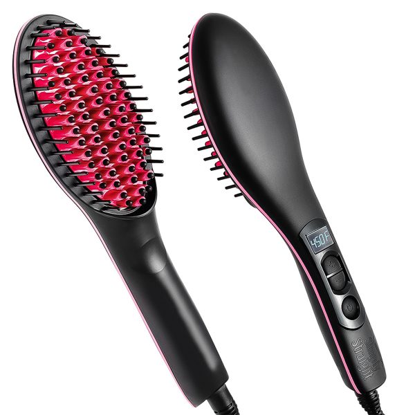 Plancha Cepillo Alisador Para Cabello De Ceramica