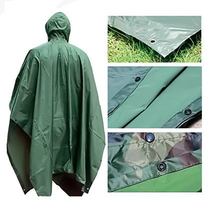 Poncho Impermeable Capa Capucha Lluvia Motorizado Senderismo