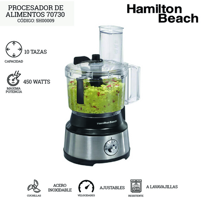 Procesador Alimentos Hamilton Beach 10tz Raspador