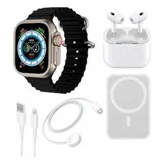 Reloj Smart Watch X8 Ultra + Audifonos + Cargador Inalambrico