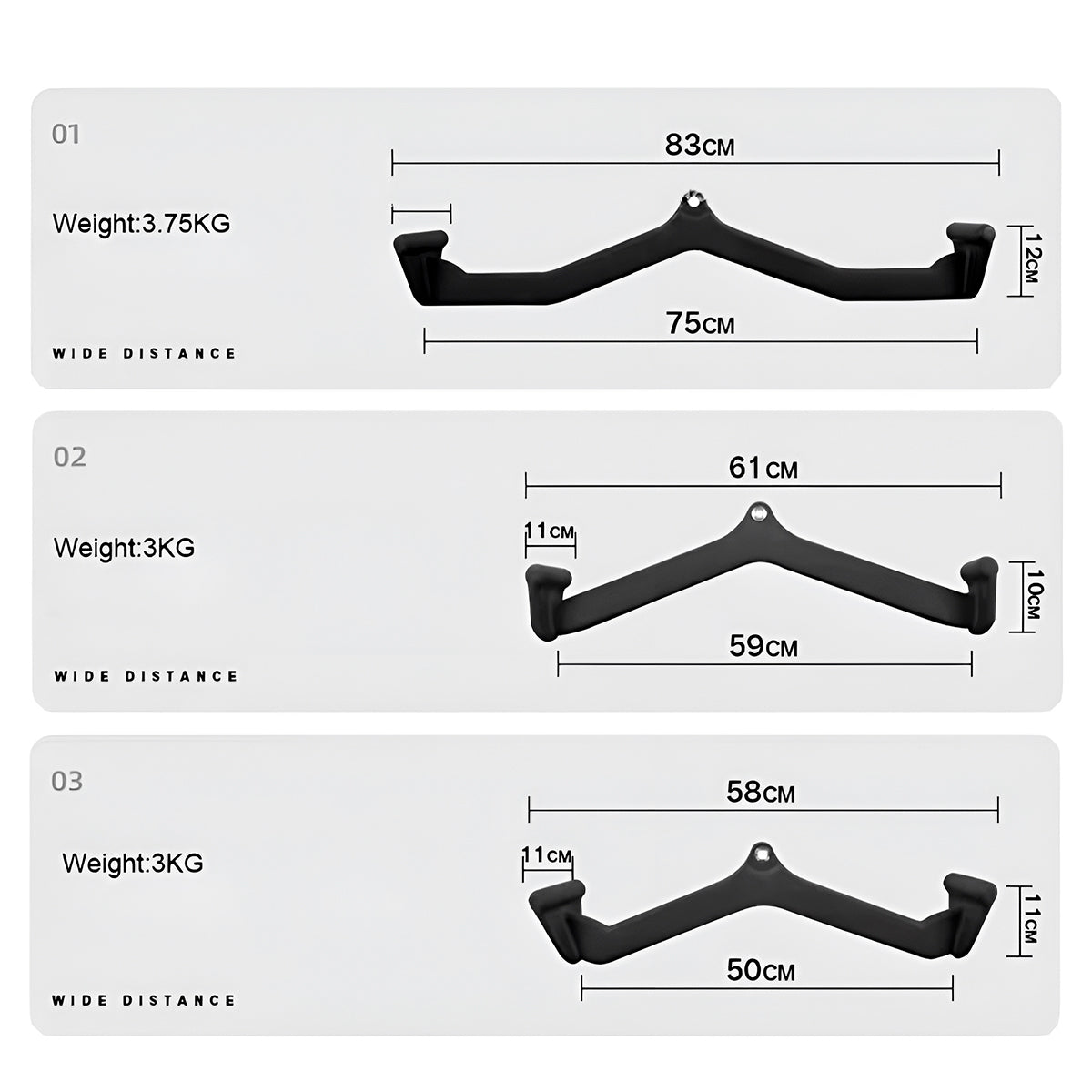 Set 8 Acoples De Polea Ergonomicos Agarres Gimnasio