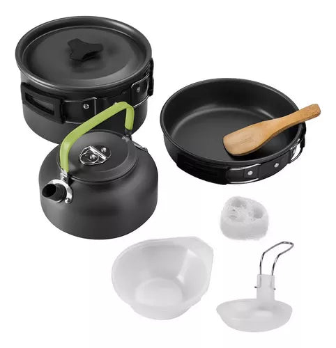 Set Ollas Camping Tactico Fogones Cocinillas Gas Olla 303